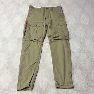 Levi's Convertible Cargo Pants Khaki Olive Green Zip Off Shorts Y2K Mens 30x28